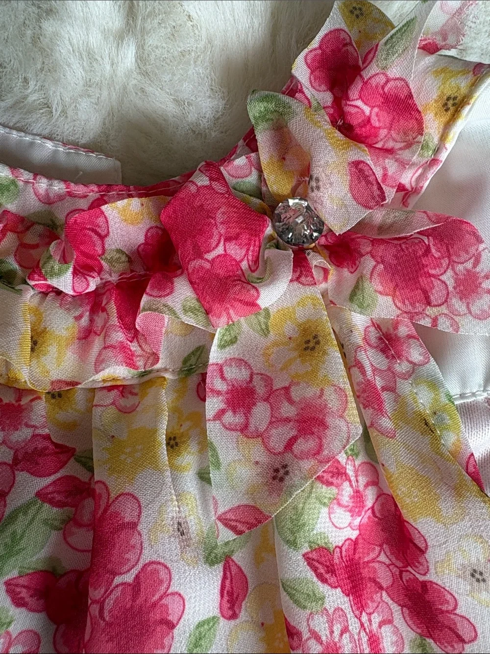 Blueberi Boulevard Pink Floral Ruffle Sundress